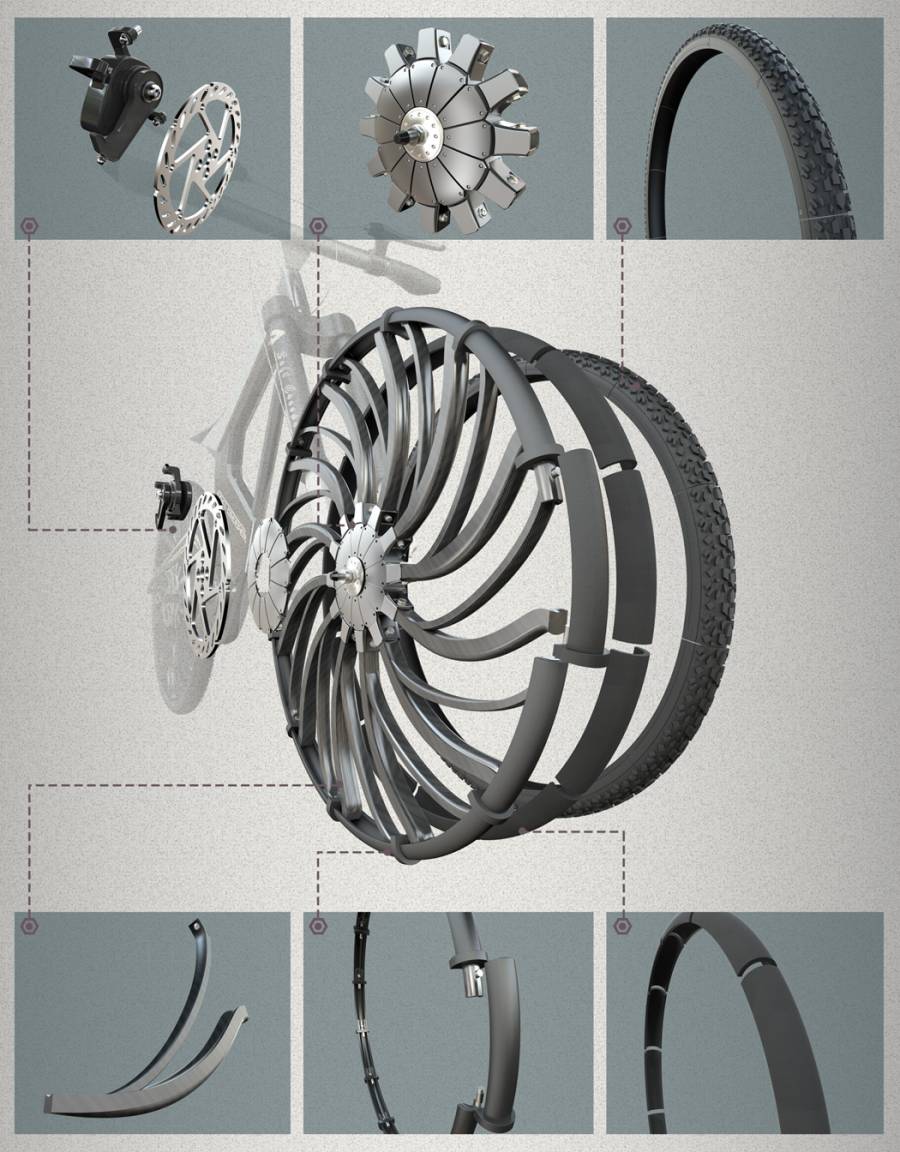 另类减震轮胎概念设计
